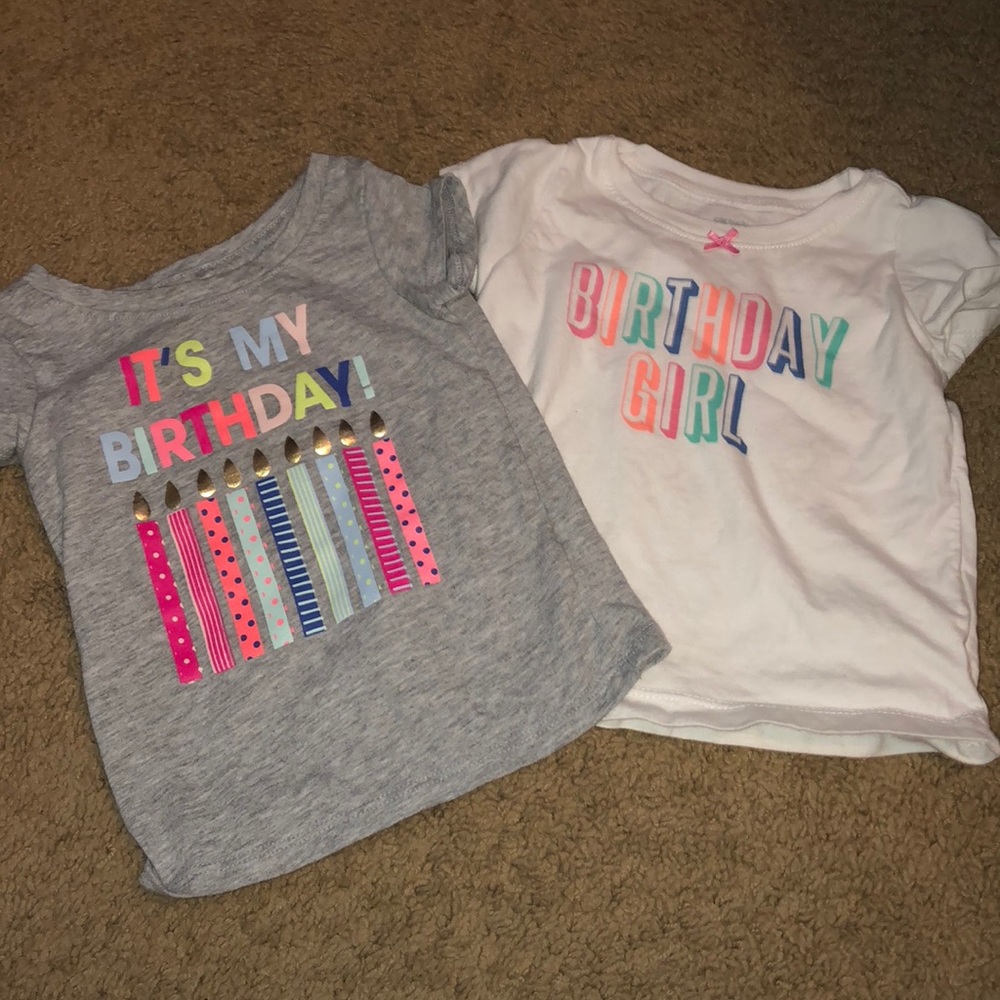 2 birthdays shirts for Baby’s first birthday